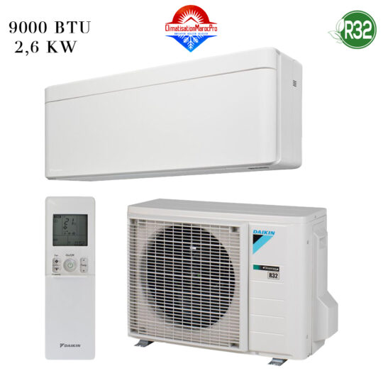 Climatiseur DAIKIN 9000 Btu Inverter – Économie d’énergie et confort au Maroc. Livraison gratuite et installation en option.