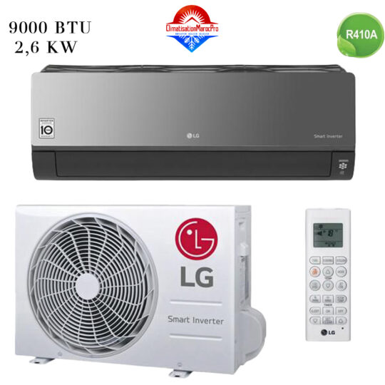 Climatiseur LG 9000 BTU Inverter Artcool – Silencieux, design et performant au Maroc. Livraison gratuite et installation en option.