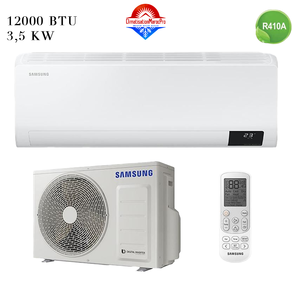 Climatiseur Samsung 12000 BTU Smart Inverter – Climatisation performante, intelligente et économique au Maroc.